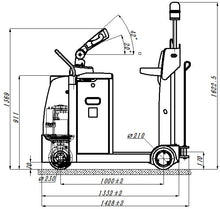 Load image into Gallery viewer, 3 Ton Electric Stand Up Tow Tractor With Power Steering
